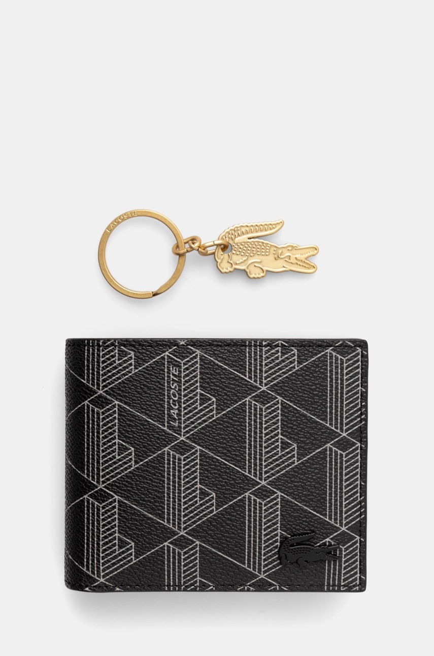 

Портмоне и ключодържател Lacoste мъжки в черно NH4801LX, Черен