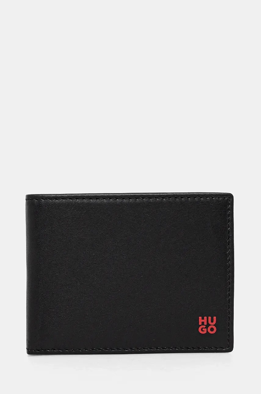 

Кожен портфейл HUGO мъжки в черно 50516979, Черен
