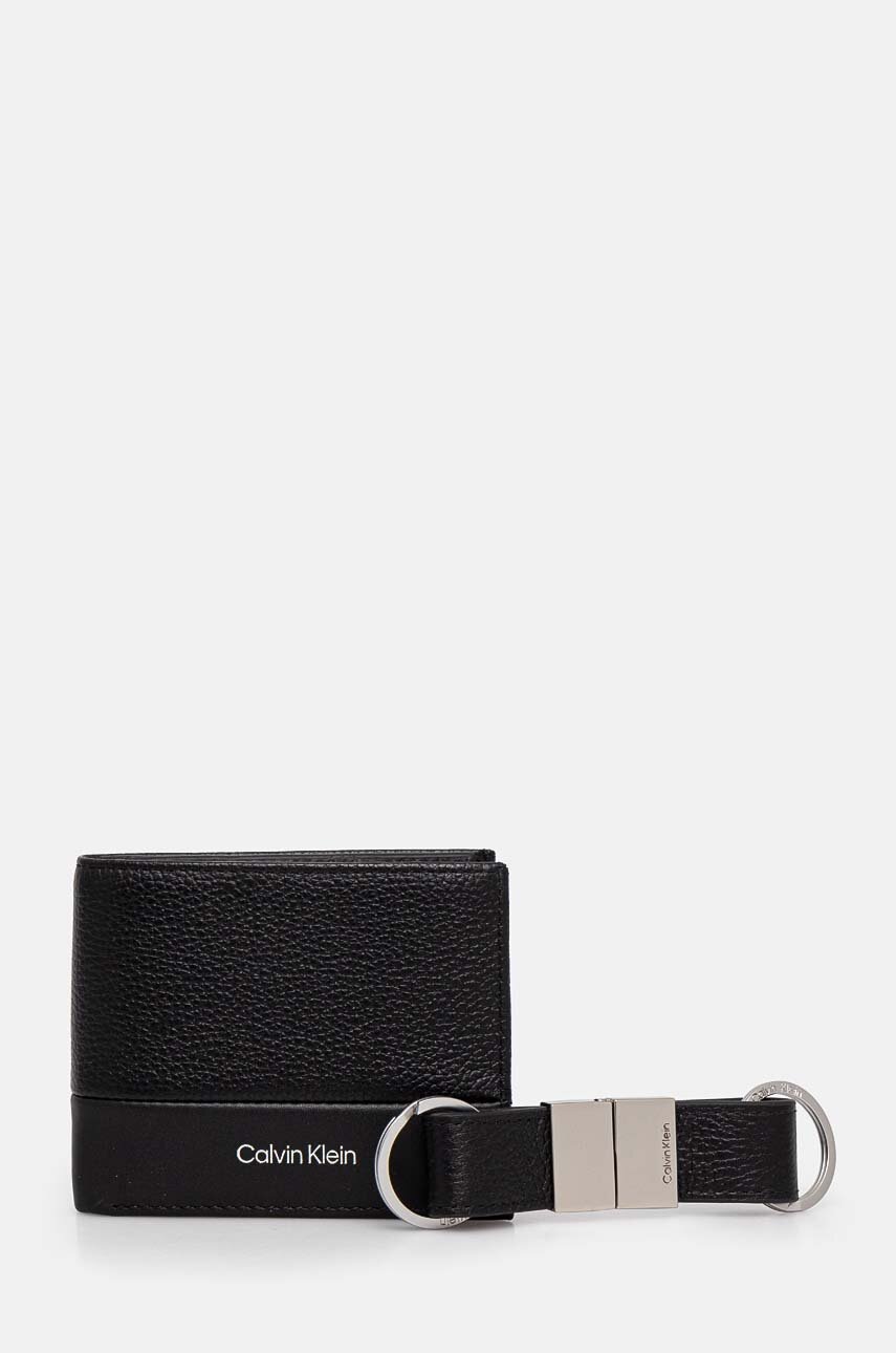 

Кожен портфейл Calvin Klein мъжки в черно K50K512394, Черен