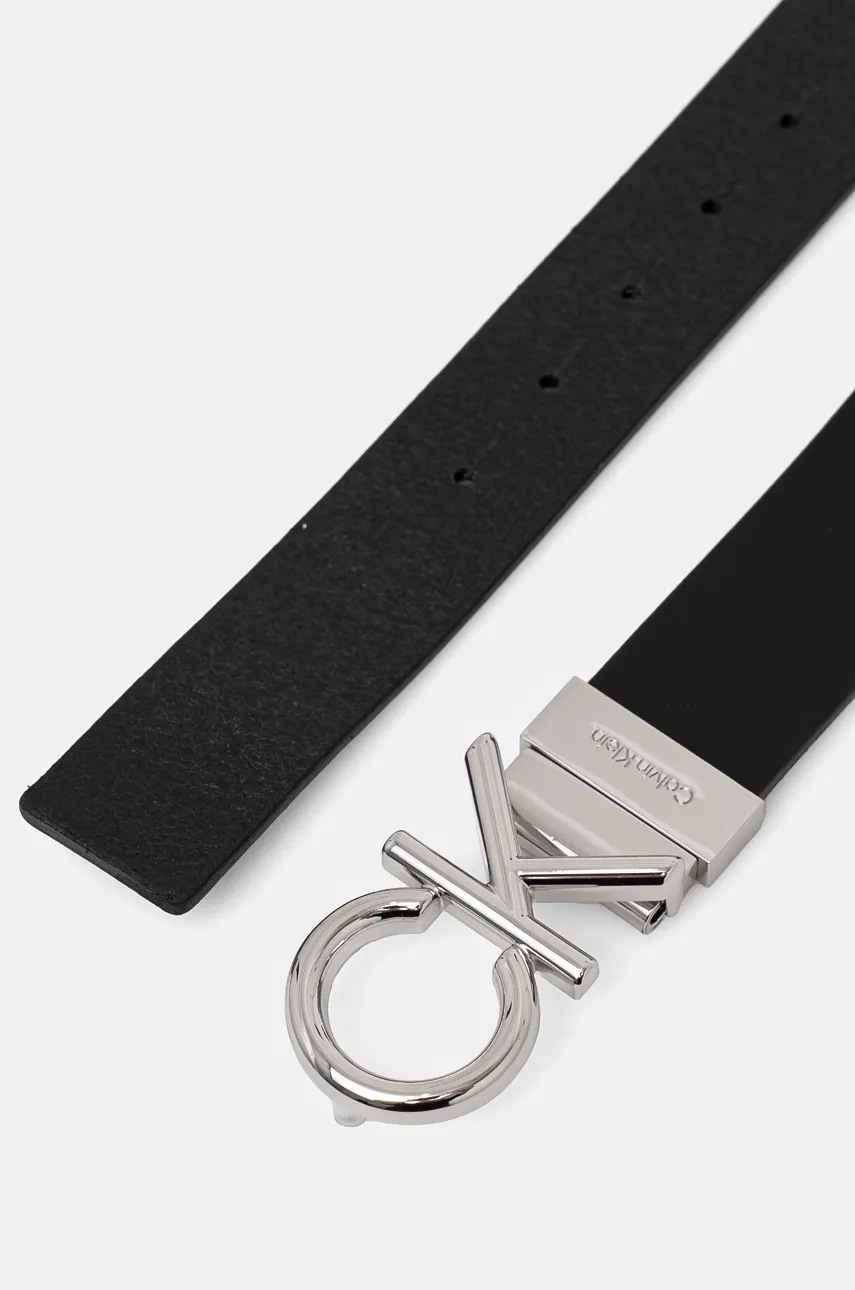 Ζώνη και δερμάτινη κάρτα Calvin Klein χρώμα: μαύρο, K50K512541 φωτογραφία