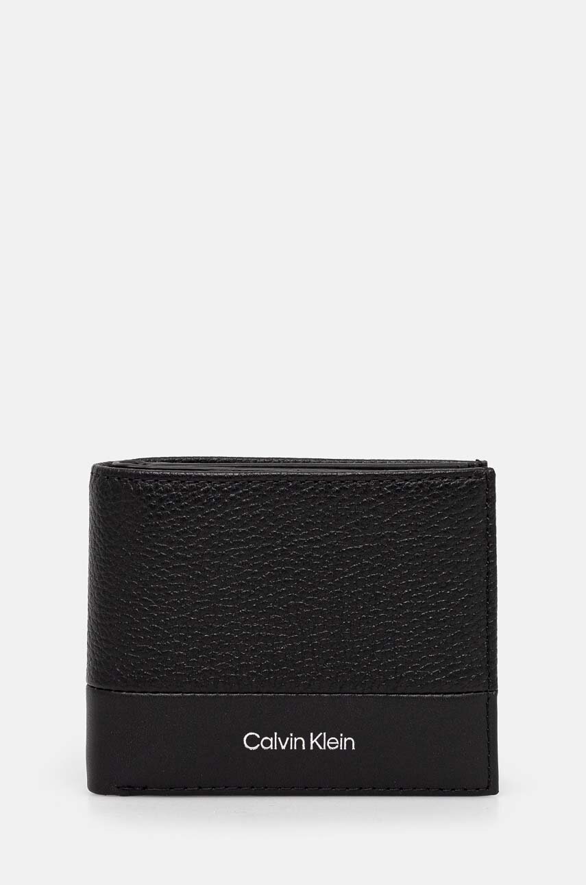 

Кожен портфейл Calvin Klein мъжки в черно K50K512269, Черен
