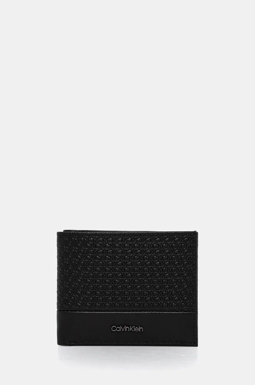 

Кожен портфейл Calvin Klein мъжки в черно K50K512279, Черен