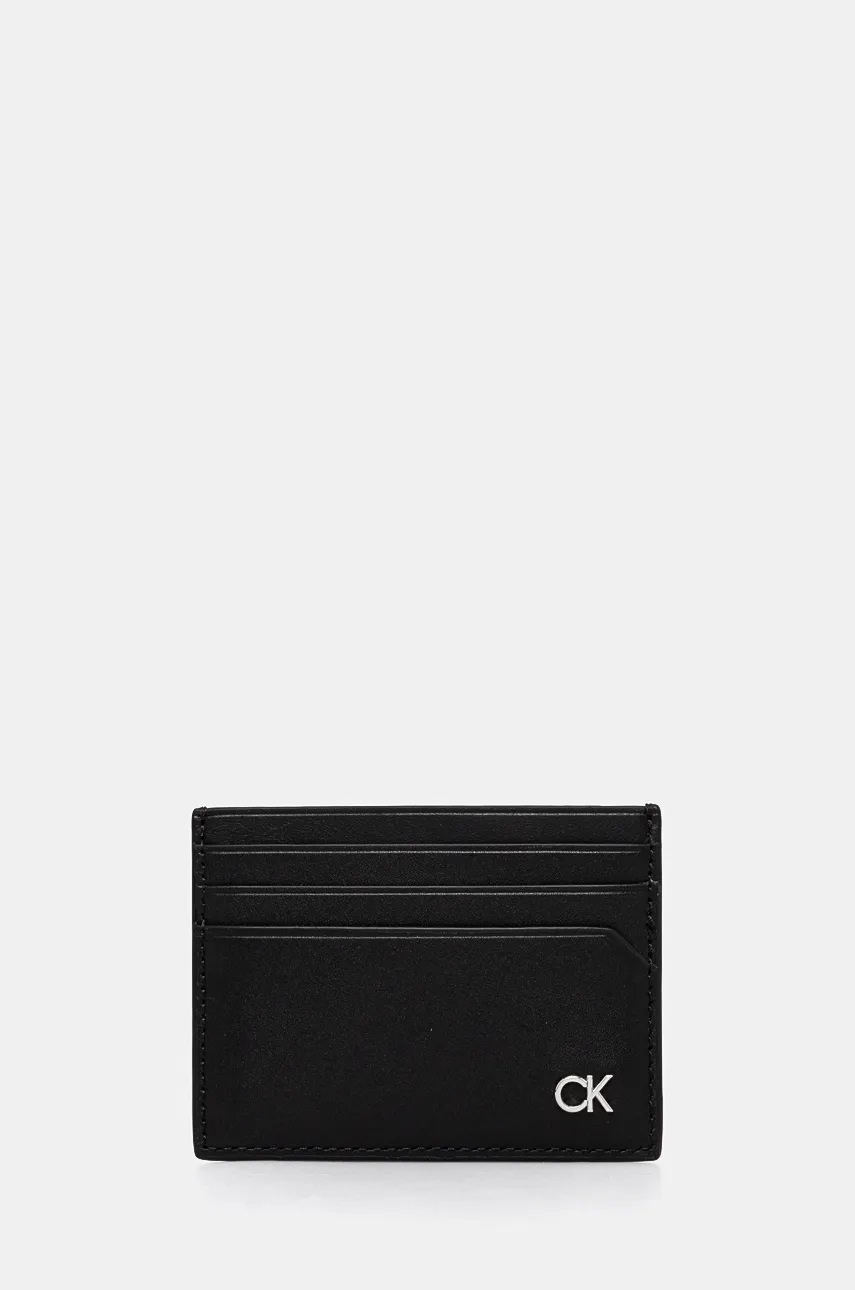 

Кожен калъф за карти Calvin Klein в черно K50K512286, Черен