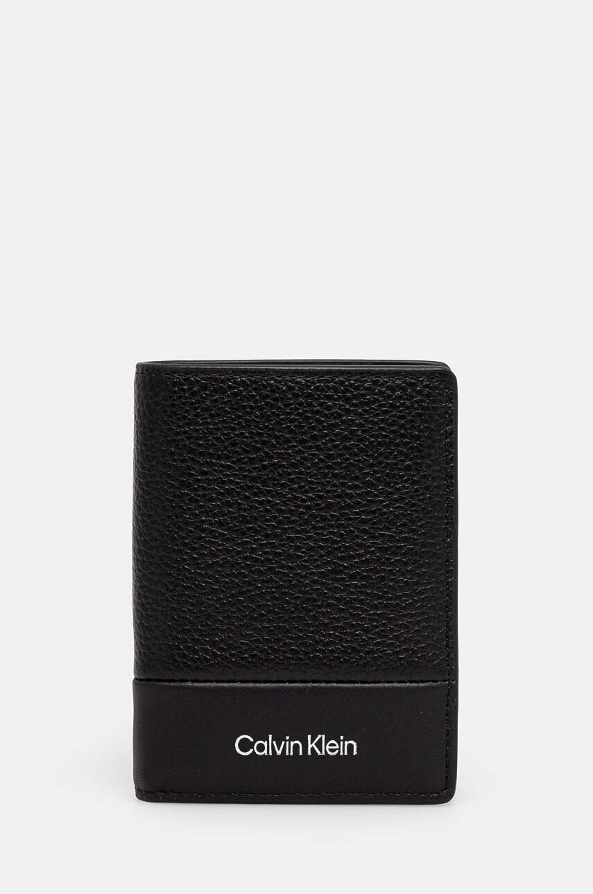 

Кожен портфейл Calvin Klein мъжки в черно K50K512303, Черен