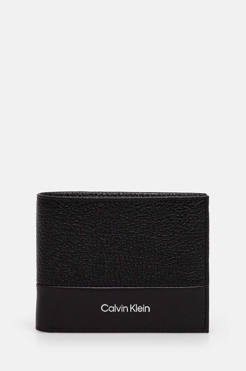 

Кожен портфейл Calvin Klein мъжки в черно K50K512313, Черен