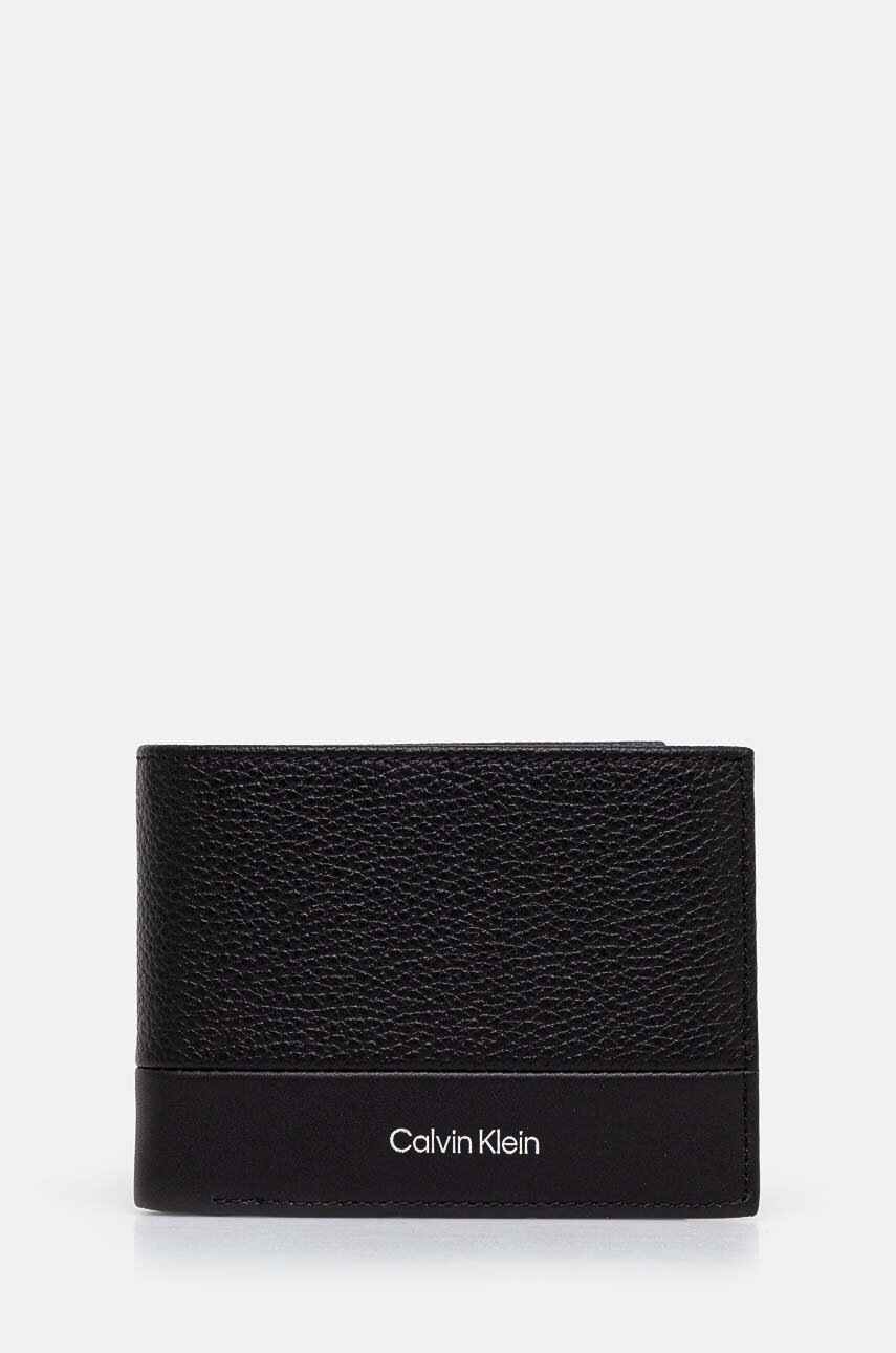 

Кожен портфейл Calvin Klein мъжки в черно K50K512314, Черен