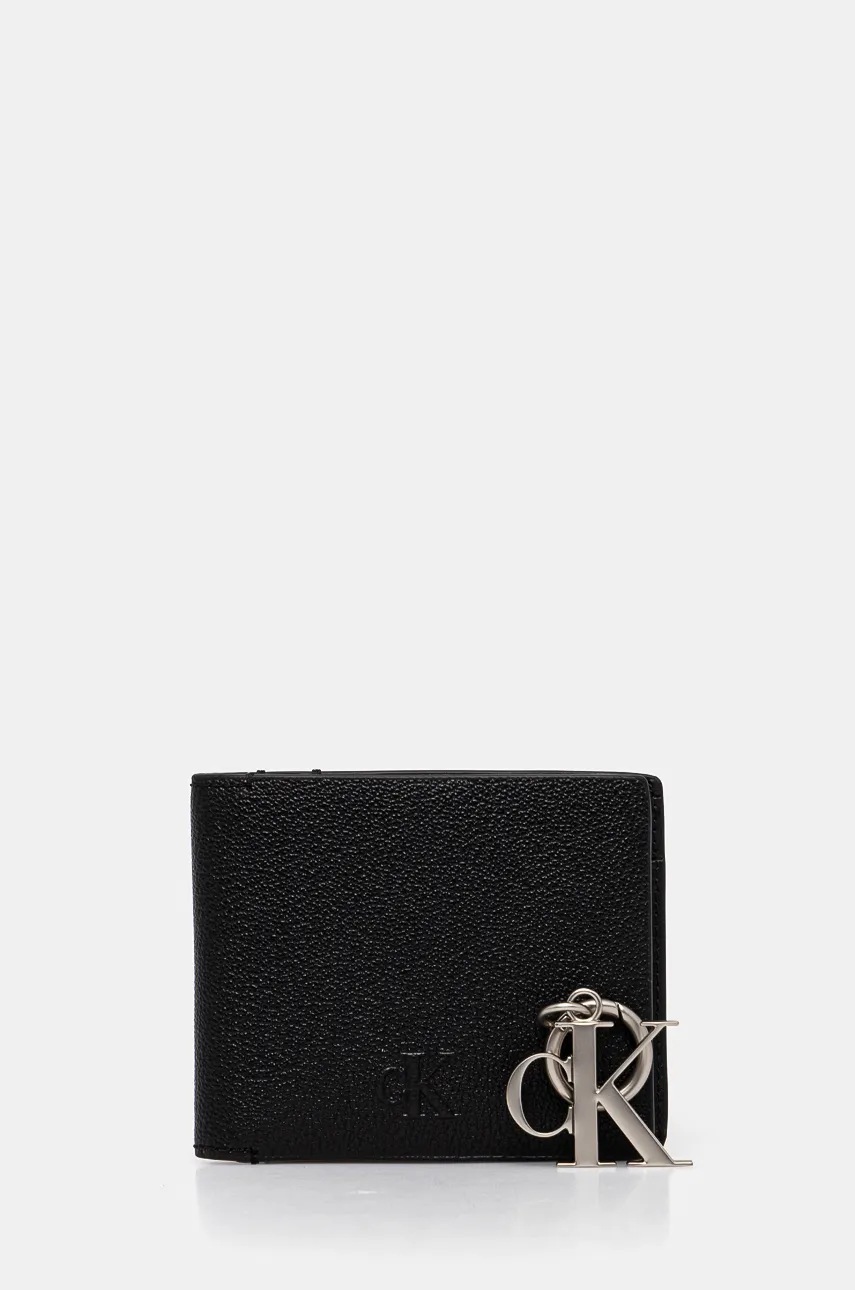 

Кожен портфейл + ключодържател Calvin Klein Jeans мъжки в черно K50K512101, Черен