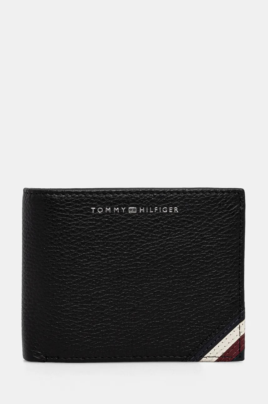 

Кожен портфейл Tommy Hilfiger мъжки в черно AM0AM13141, Черен