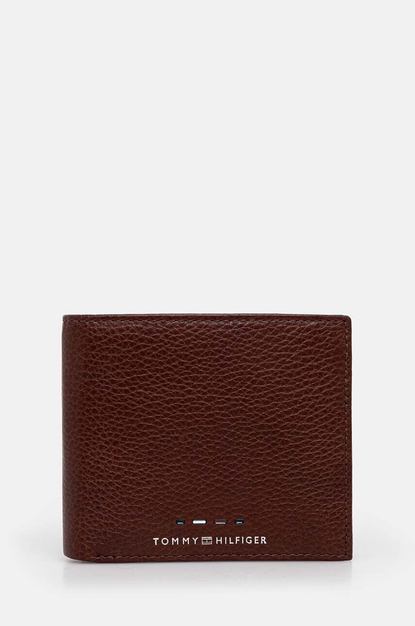 

Кожен портфейл Tommy Hilfiger мъжки в кафяво AM0AM12762, Кафяв
