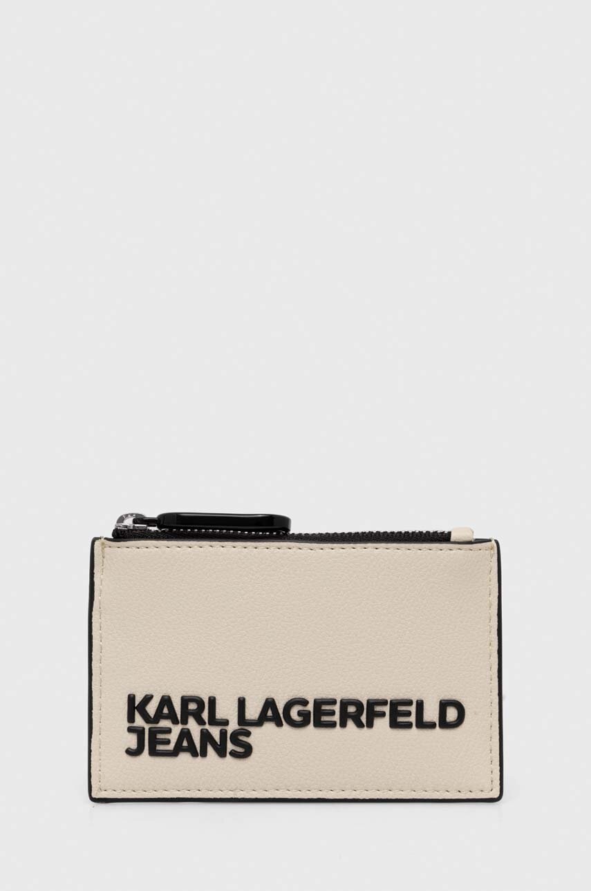 Karl Lagerfeld Jeans husa pentru chei culoarea bej, 245J3203