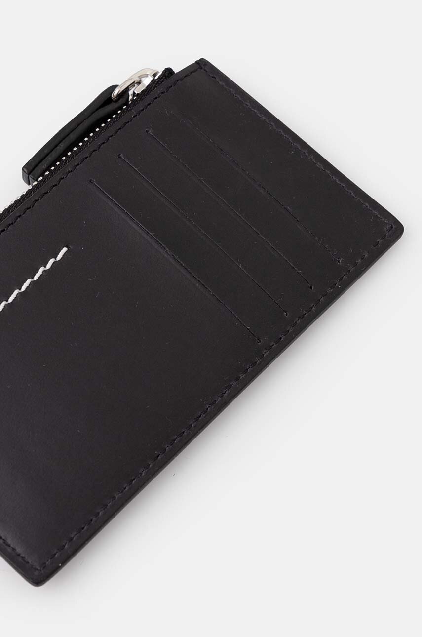 Δερμάτινο πορτοφόλι MM6 Maison Margiela χρώμα: μαύρο, SA5UI0016.P7179 φωτογραφία