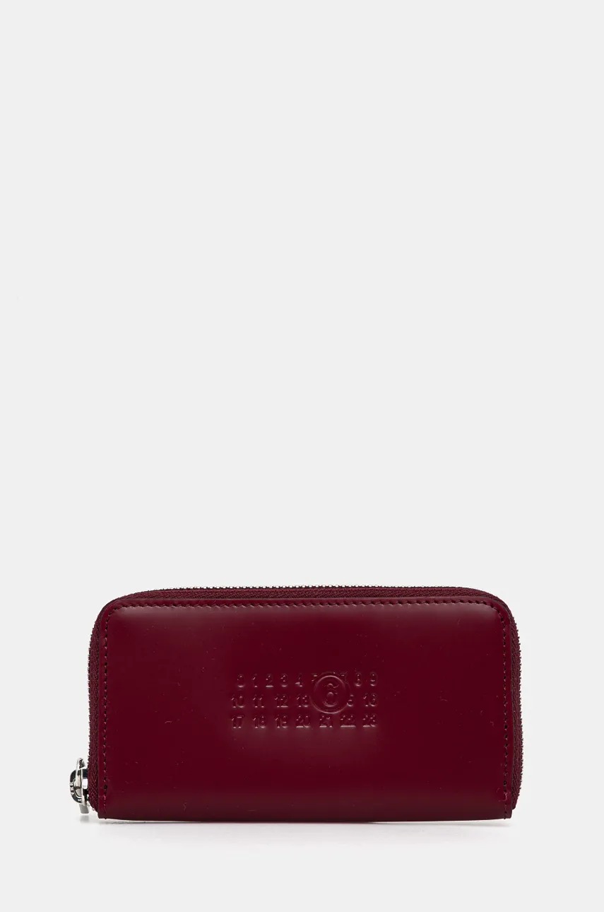 MM6 Maison Margiela portofel de piele culoarea rosu, SA5UI0018.P7183