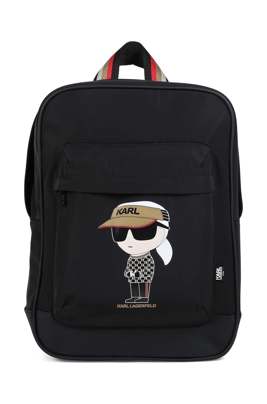 Karl Lagerfeld ghiozdan copii culoarea negru, mare, cu imprimeu, Z30350 Karl Lagerfeld ghiozdan copii culoarea negru, mare, cu imprimeu, Z30350