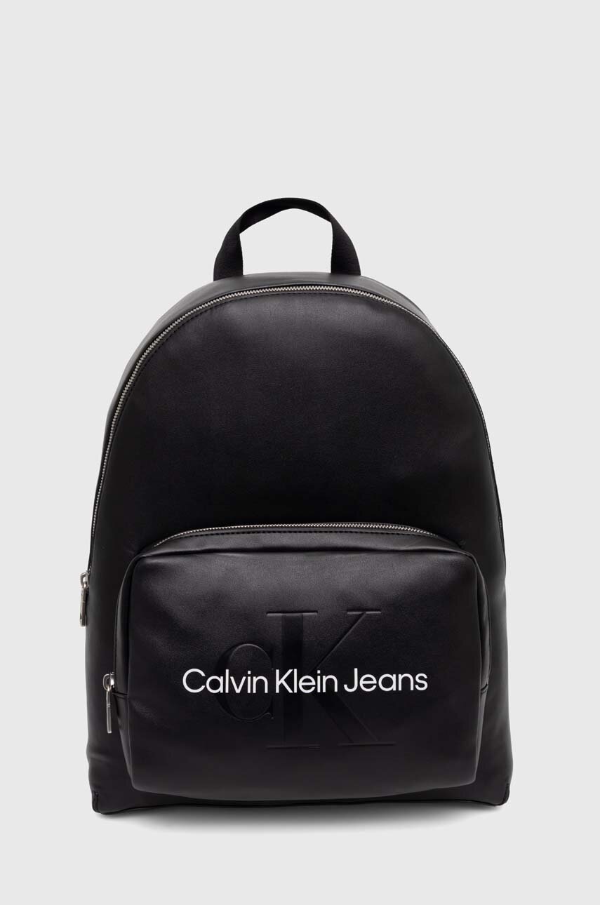 

Раница Calvin Klein Jeans в черно голям размер с принт K60K612223, Черен