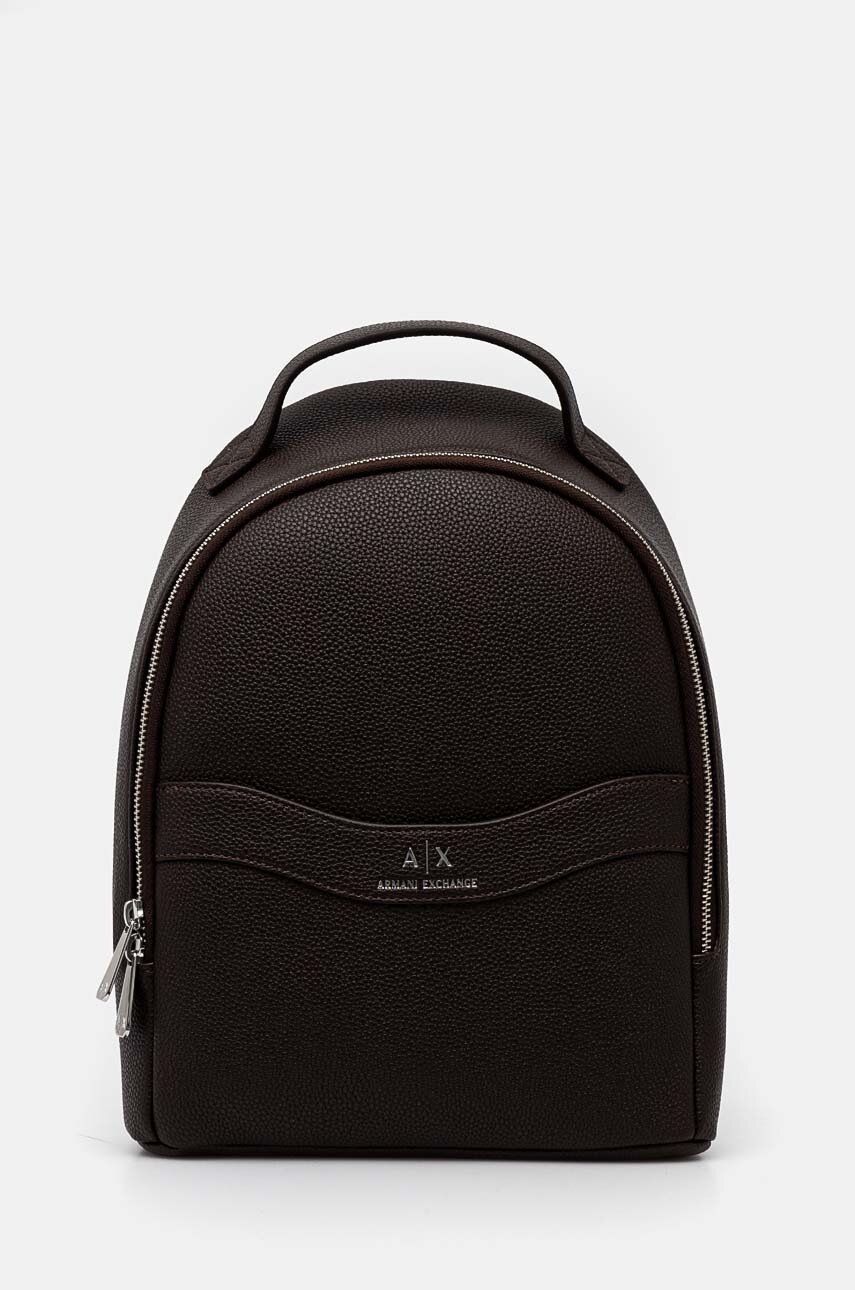 

Раница Armani Exchange в кафяво малък размер с изчистен дизайн 949197 CC783, Кафяв