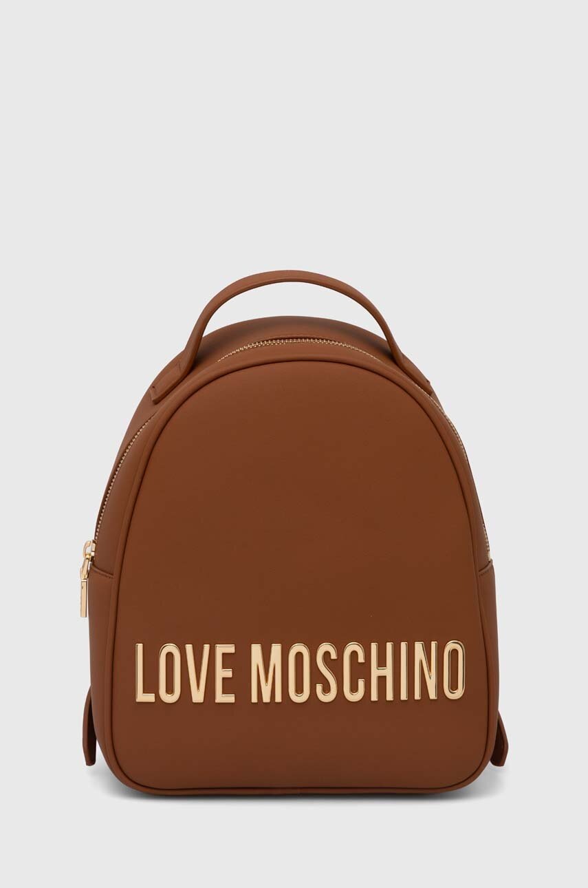 

Раница Love Moschino в кафяво малък размер с апликация JC4197PP1LKD0000, Кафяв