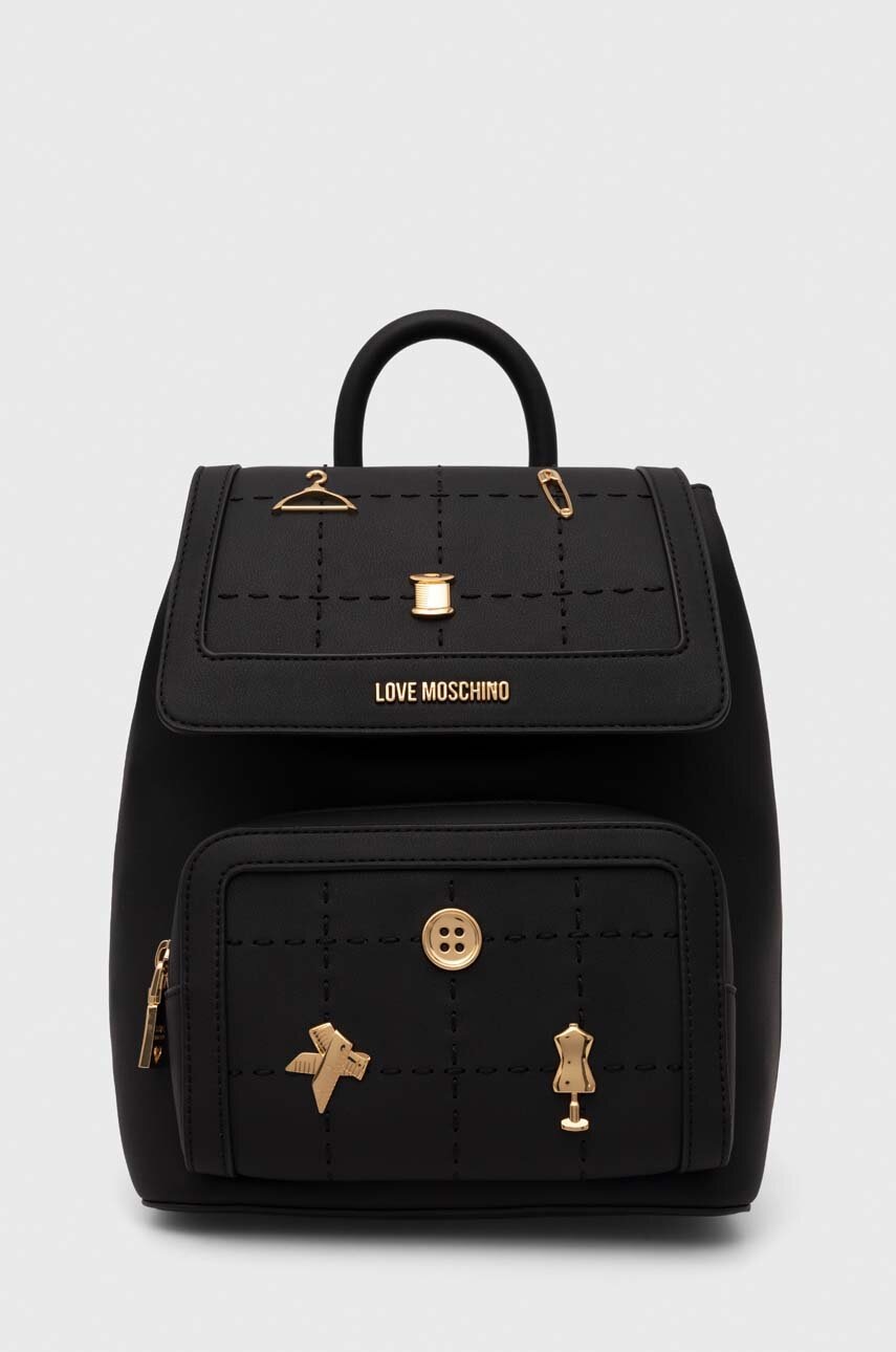 

Раница Love Moschino в черно малък размер с апликация JC4067PP1LLI0000, Черен