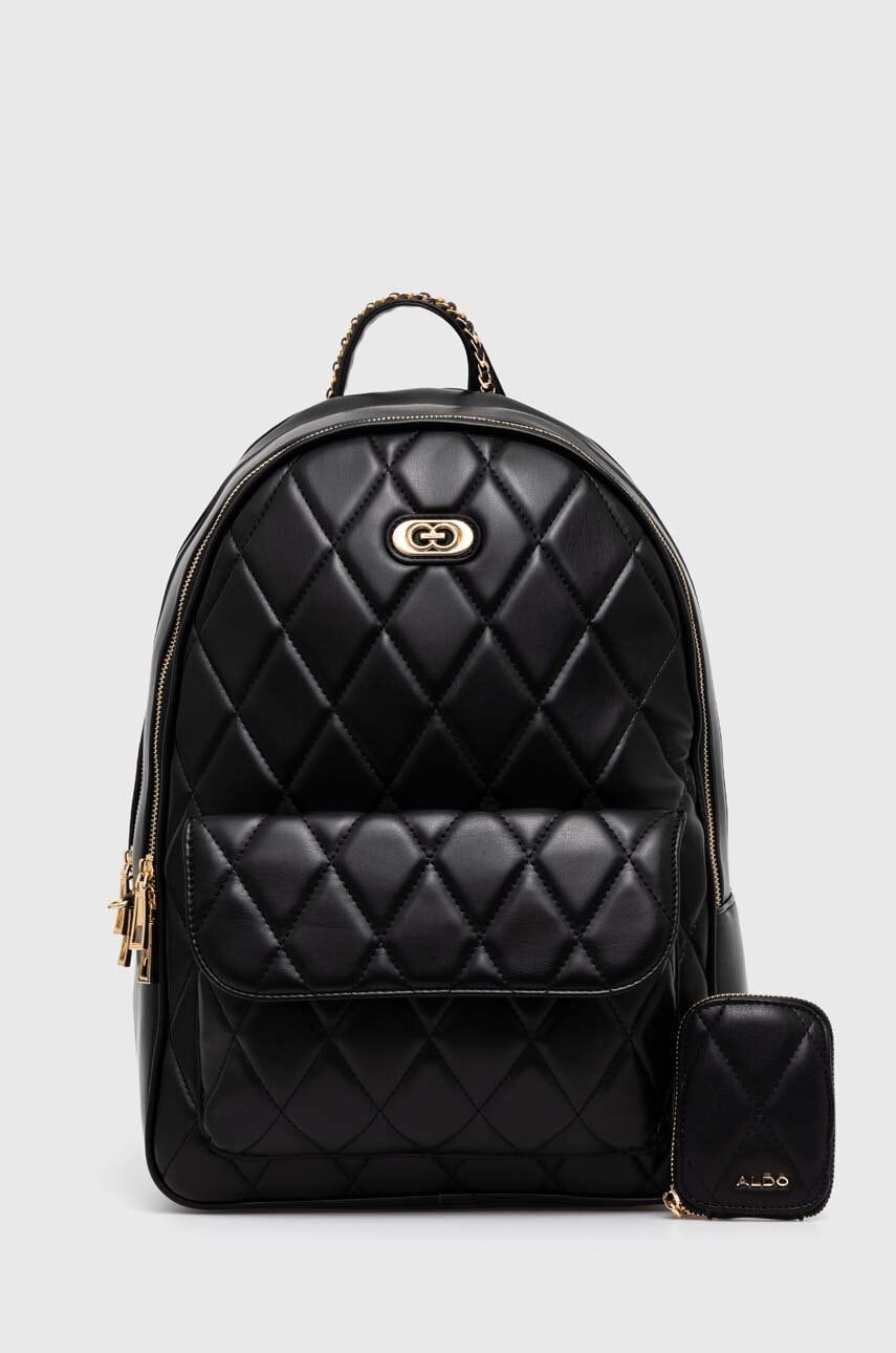 Aldo rucsac LUIGIA femei, culoarea negru, mare, neted, 13824537
