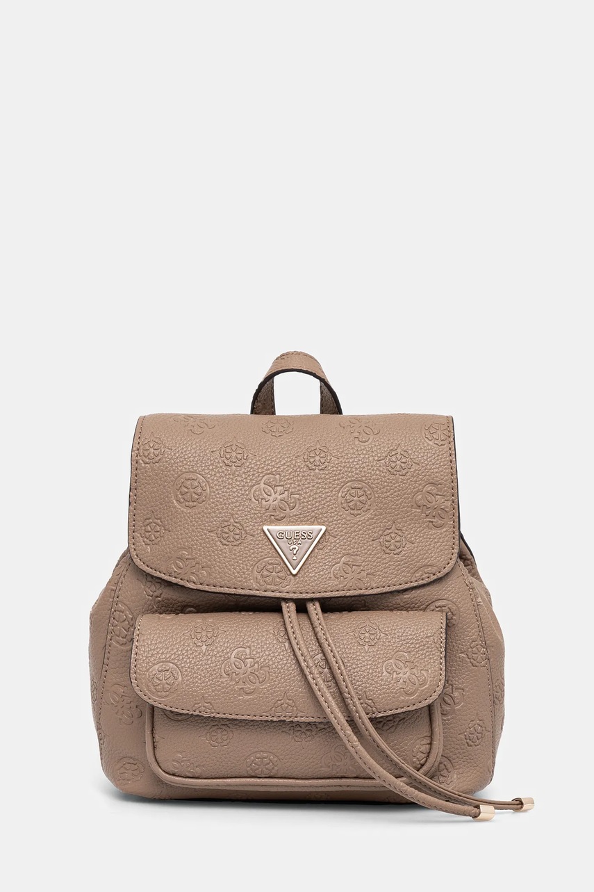 

Раница Guess CRESIDIA в кафяво малък размер с изчистен дизайн HWPG93 49310, Кафяв