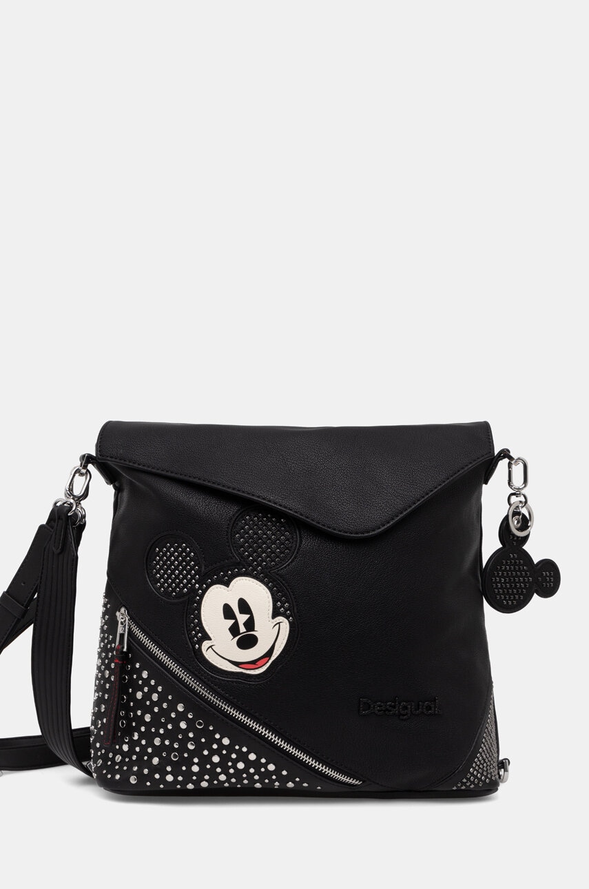 Desigual rucsac MICKEY STUDSTYLE JER femei, culoarea negru, mare, cu imprimeu, 24WAKP21