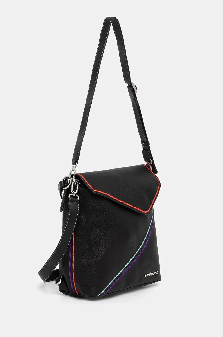 Рюкзак Desigual CLEO BLACK JERSEY женский цвет чёрный маленький с аппликацией 24WAKP14 Рюкзак Desigual CLEO BLACK JERSEY женский цвет чёрный маленький с аппликацией 24WAKP14