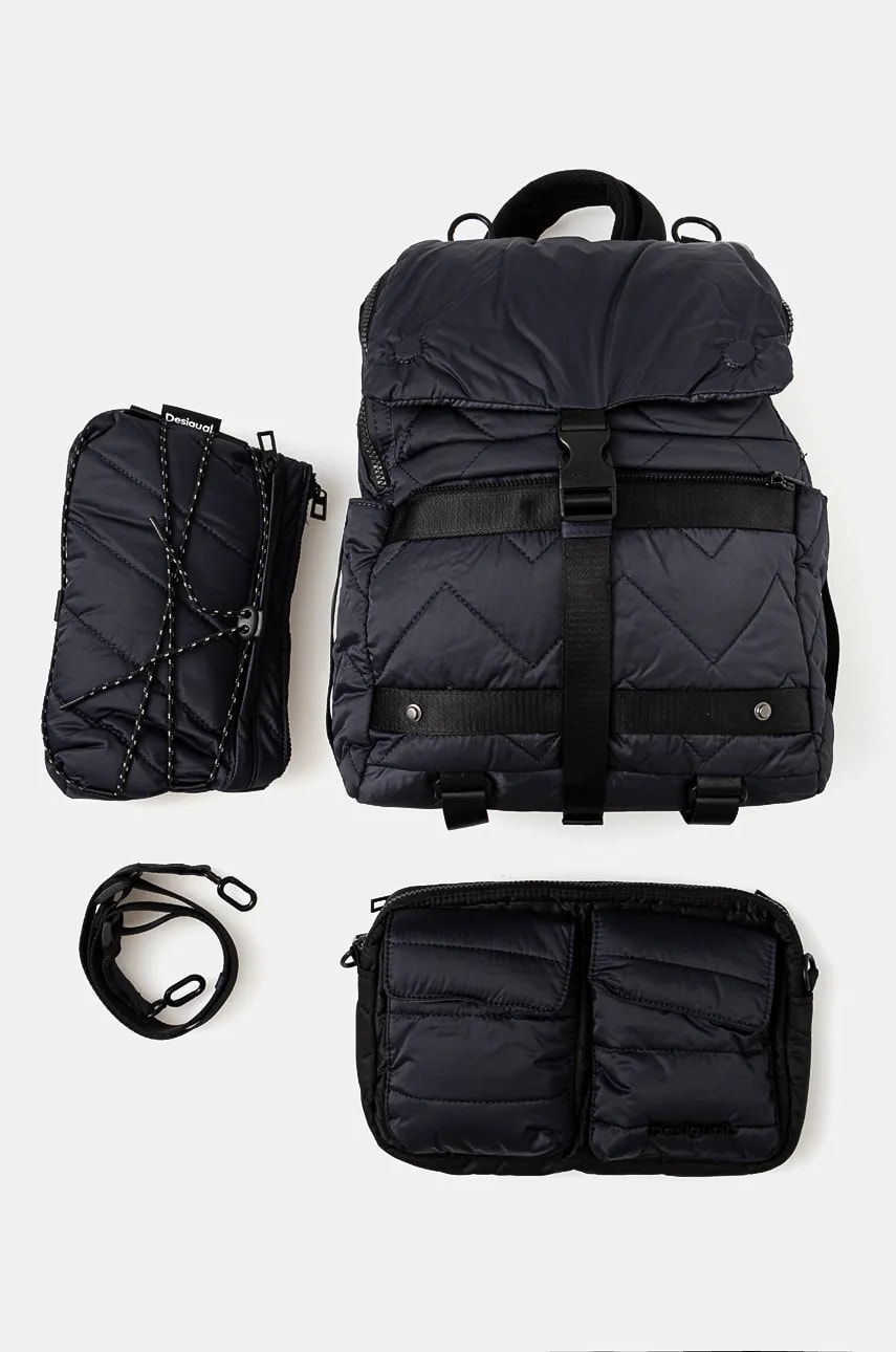 Desigual rucsac INFINITUM SEUL femei, culoarea albastru marin, mare, neted, 24WAKY02