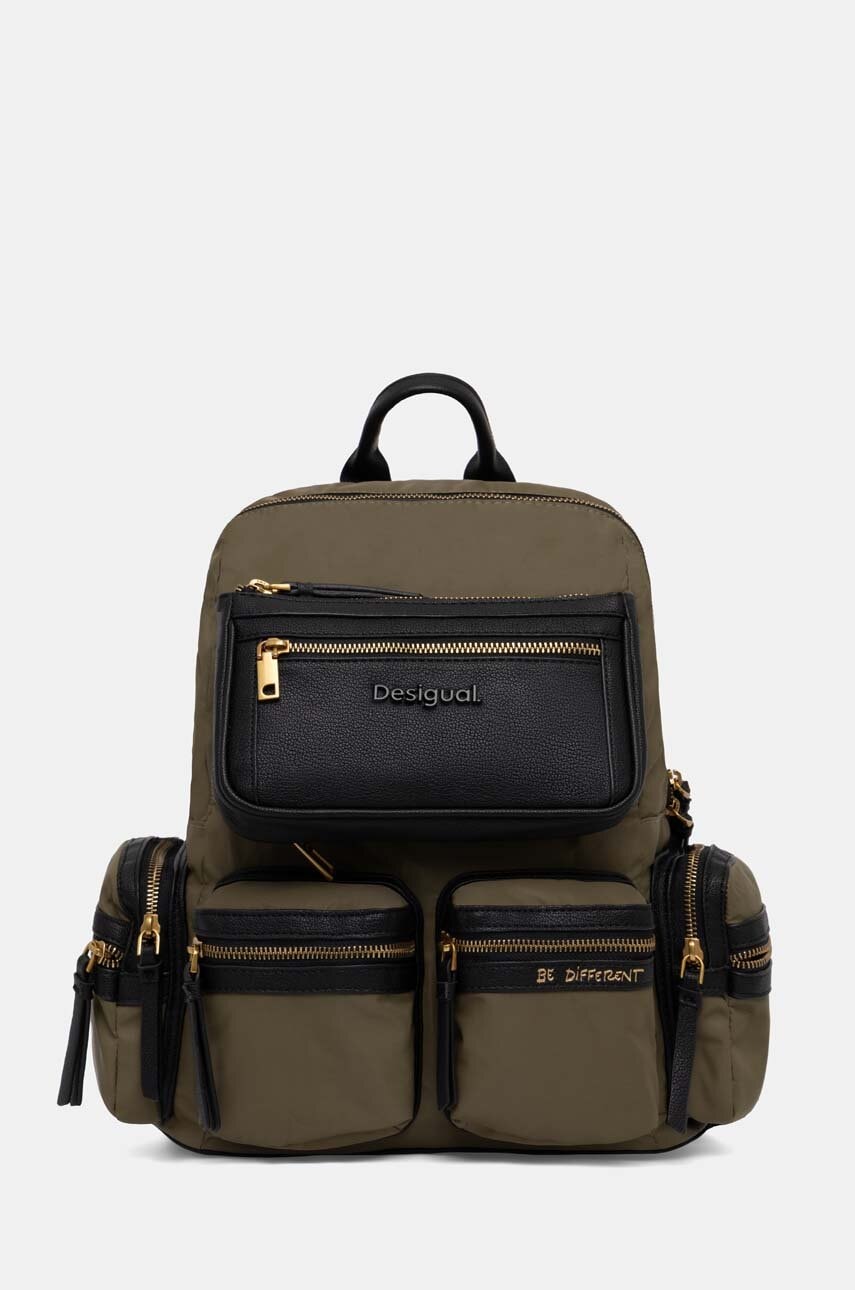 Desigual rucsac HOPPER CHESTER IA femei, culoarea verde, mare, neted, 24WAKY03