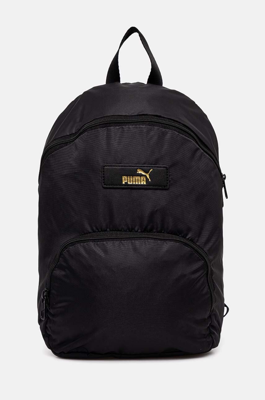 Puma rucsac femei, culoarea negru, mic, neted, 90645
