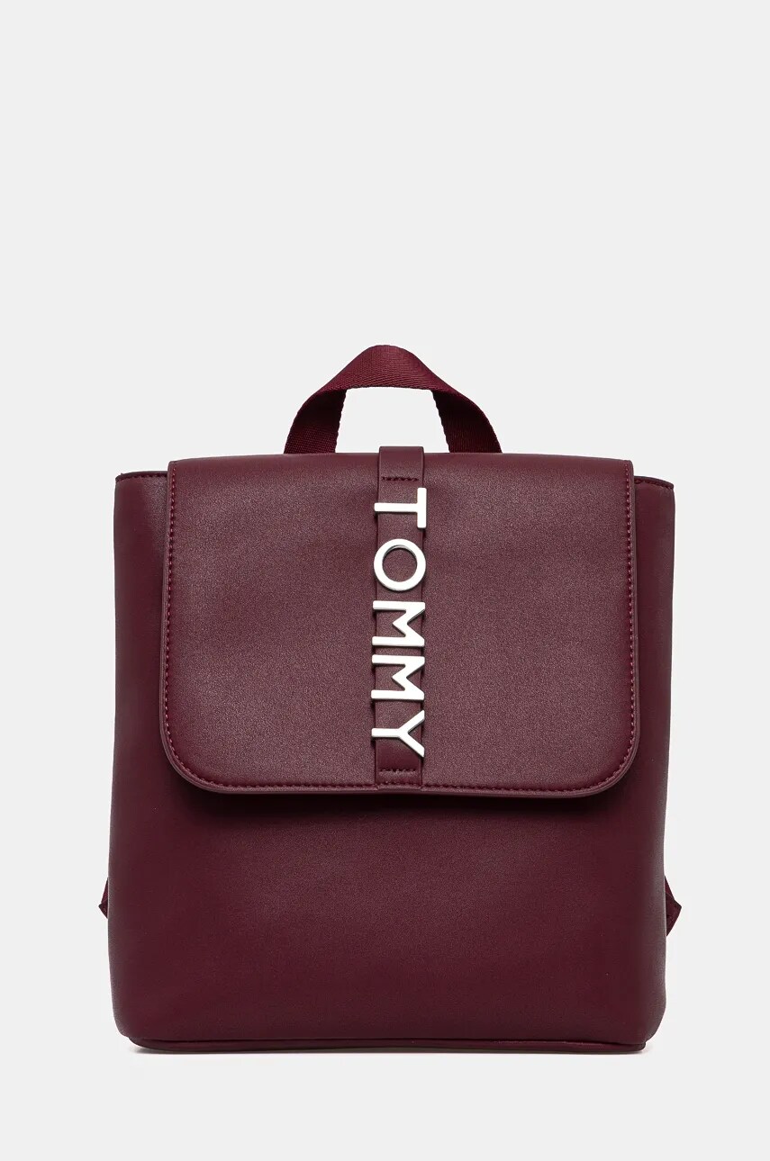 

Раница Tommy Jeans в бордо малък размер с апликация AW0AW16506