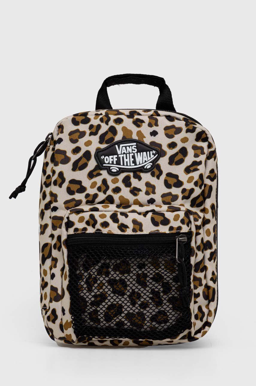 Vans rucsac OLD SKOOL LUNCH PACK culoarea bej, mic, modelator, VN000H57DAB1
