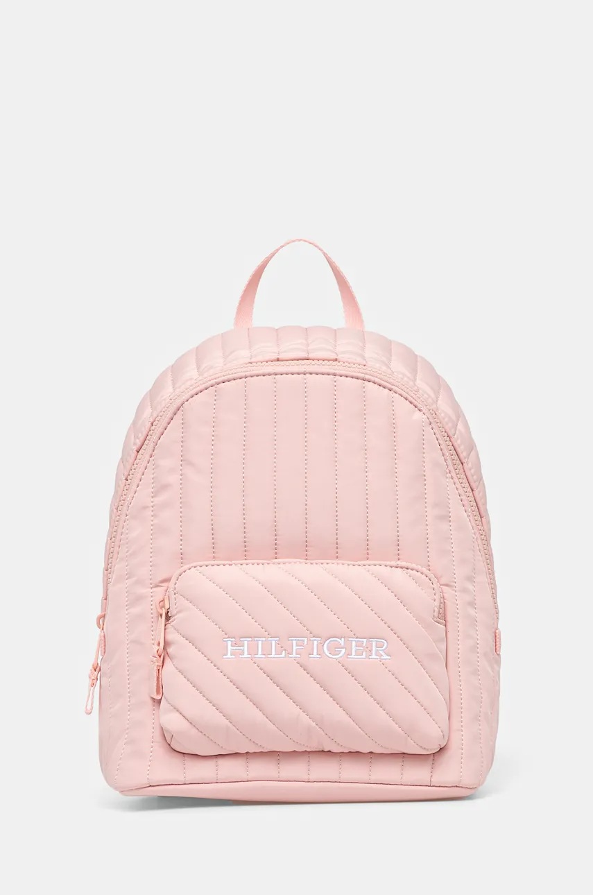 

Детска раница Tommy Hilfiger в розово малък размер с апликация AW0AW17076, Розов