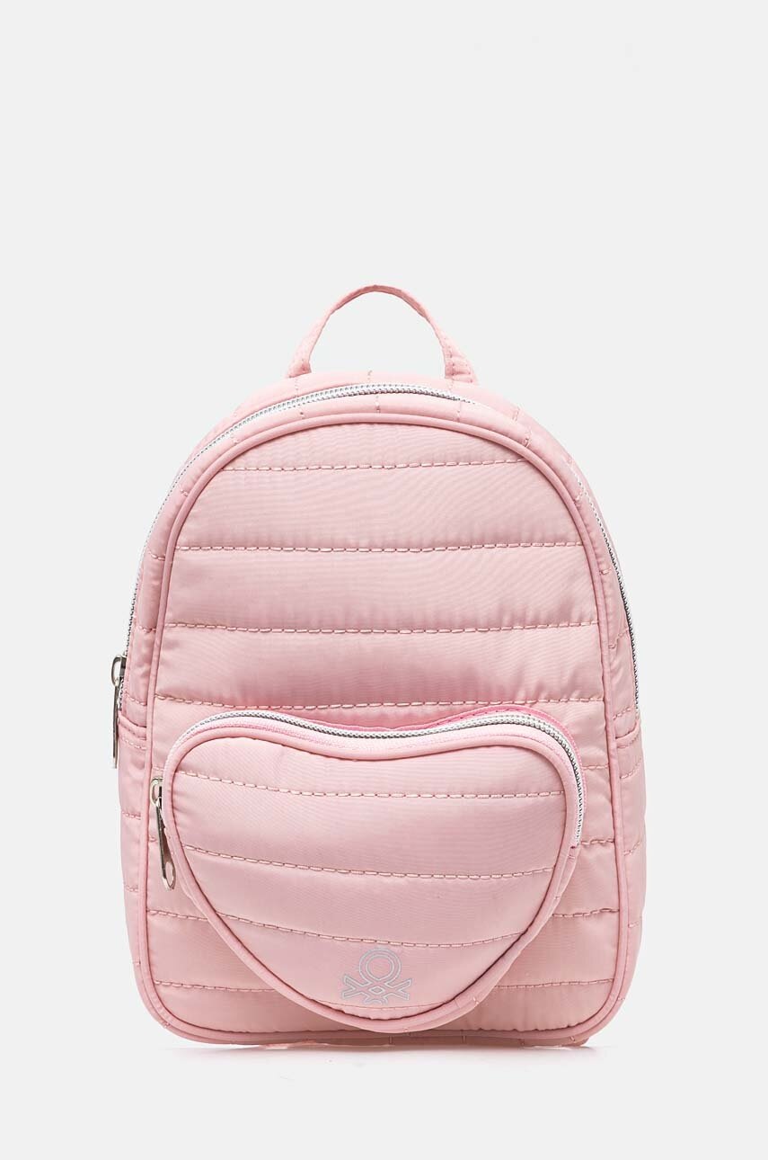 United Colors of Benetton ghiozdan copii culoarea roz, mic, neted, 6FK8GY00K