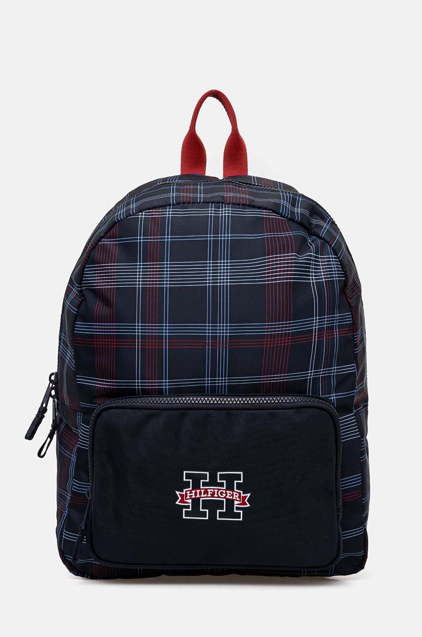 

Детска раница Tommy Hilfiger в тъмносиньо голям размер с десен AU0AU01906, Тъмносин