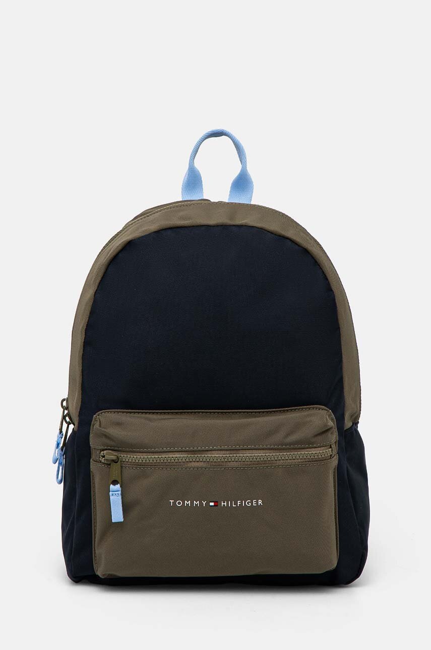 

Детска раница Tommy Hilfiger в зелено голям размер с десен AU0AU01917, Зелен