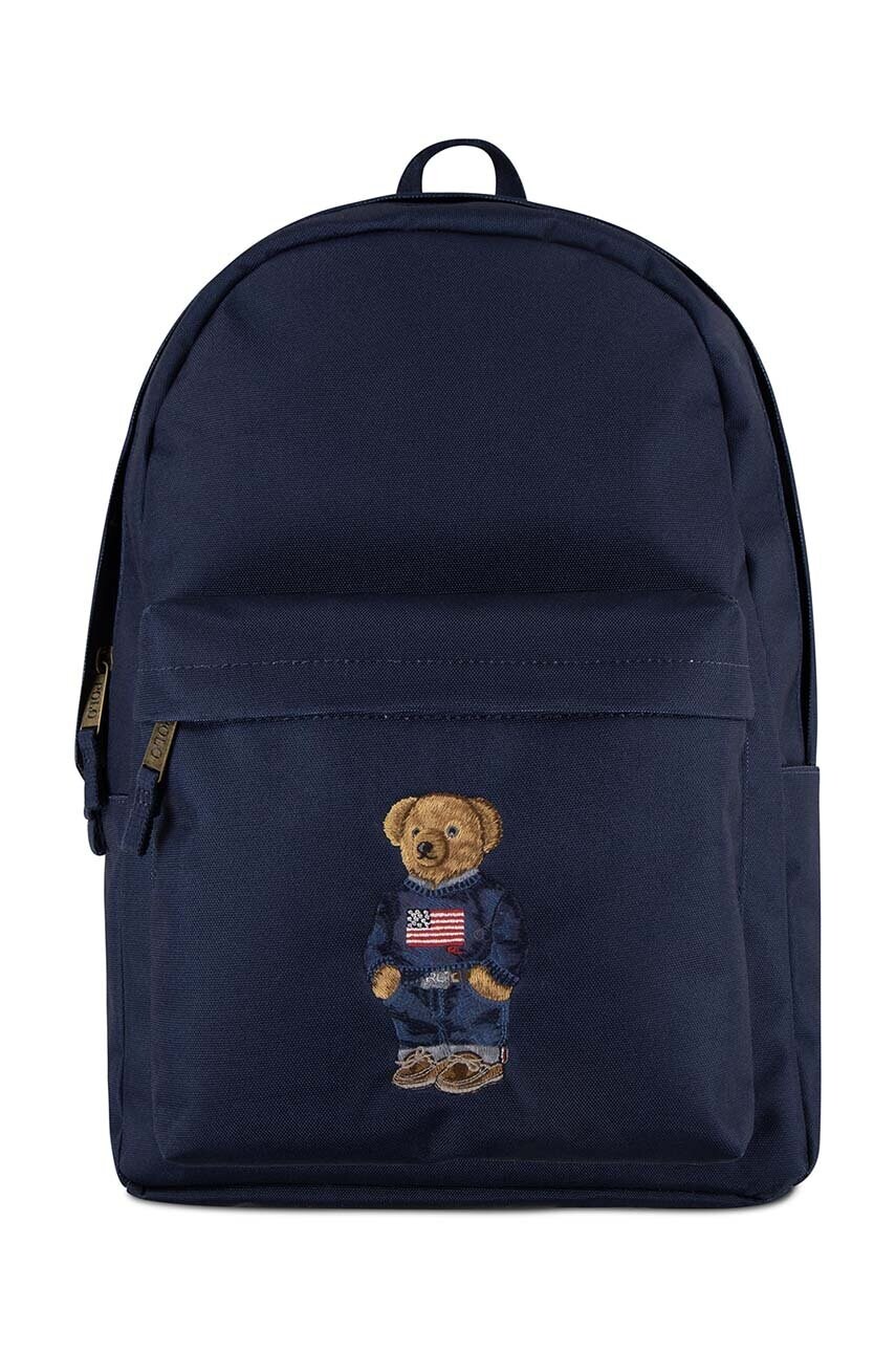 Levně Dětský batoh Polo Ralph Lauren tmavomodrá barva, velký, s aplikací, 9AR149