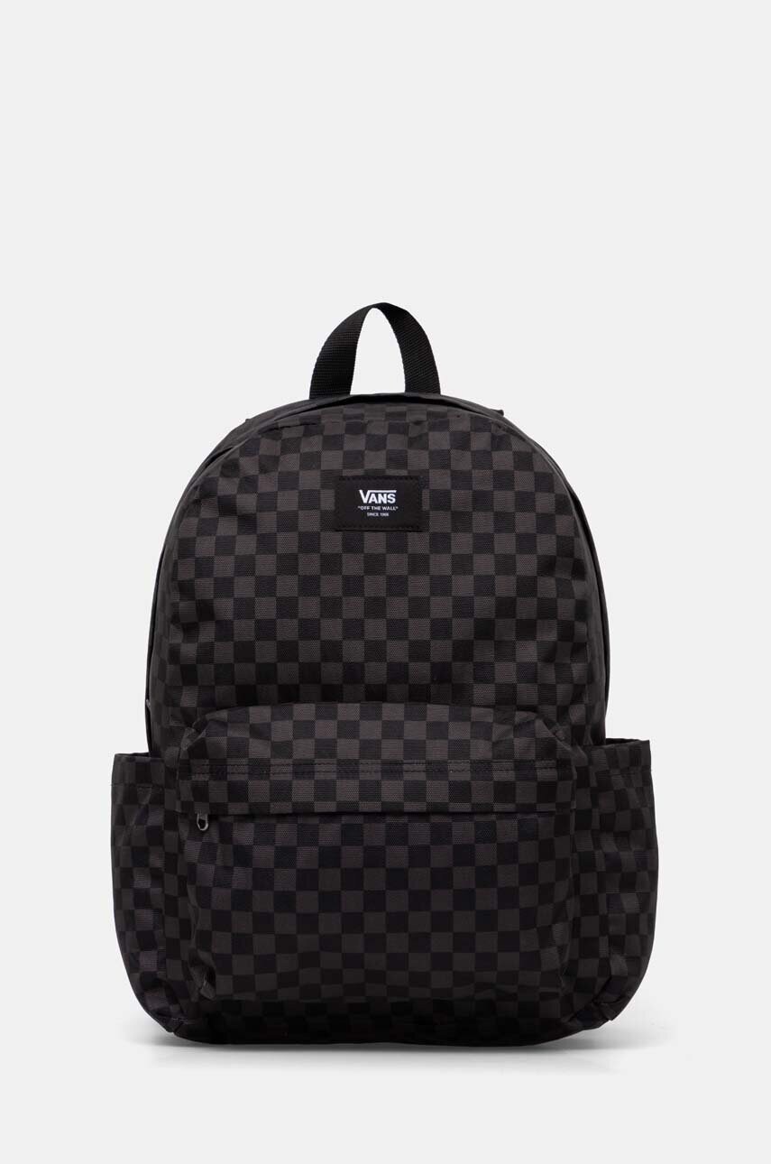 Vans ghiozdan copii Old Skool Grom Check Backpack culoarea negru, mare, modelator, VN000J3KBA51