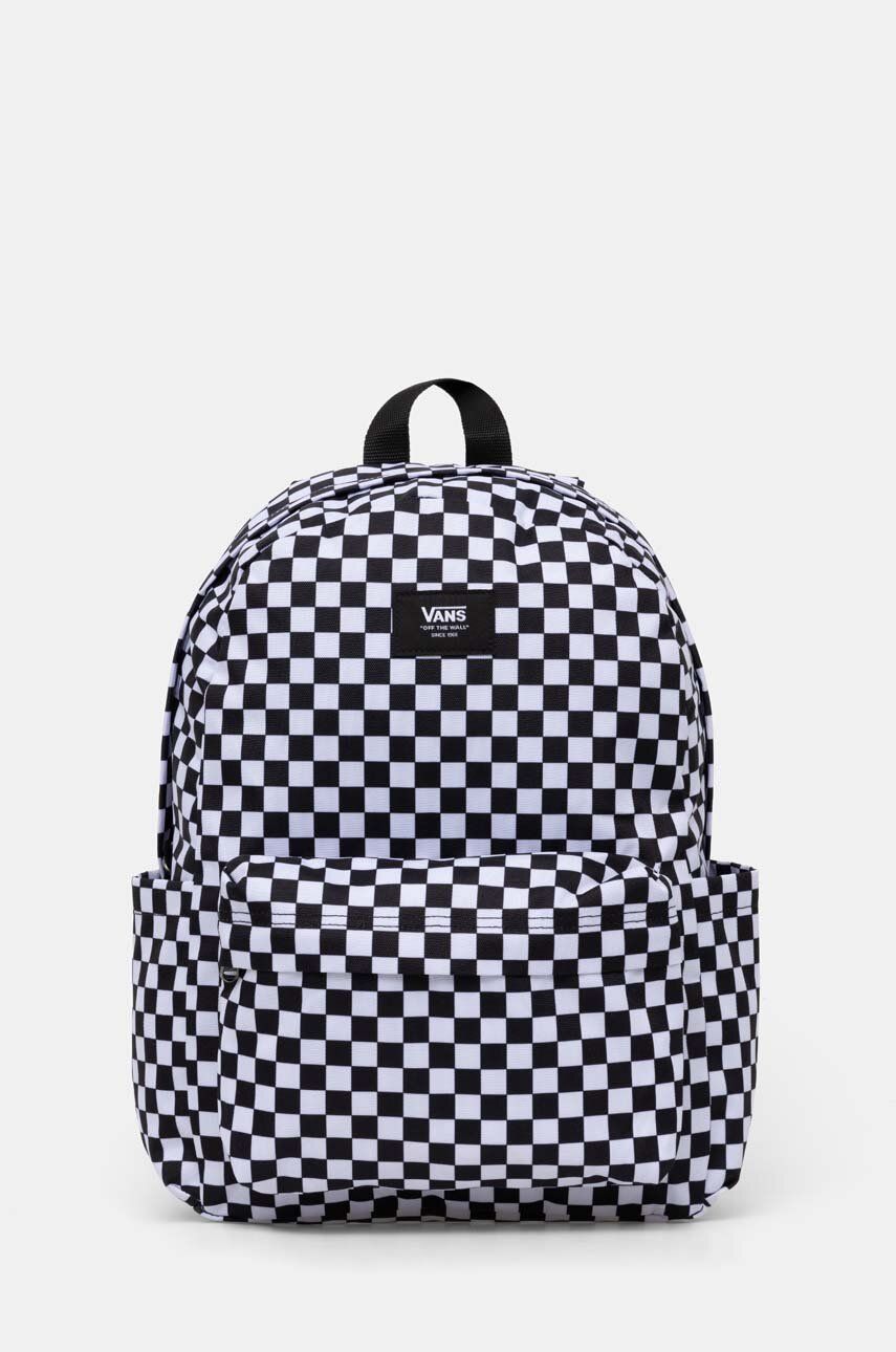 Vans rucsac Old Skool Grom Check Backpack culoarea negru, mare, modelator, VN000J3KY281