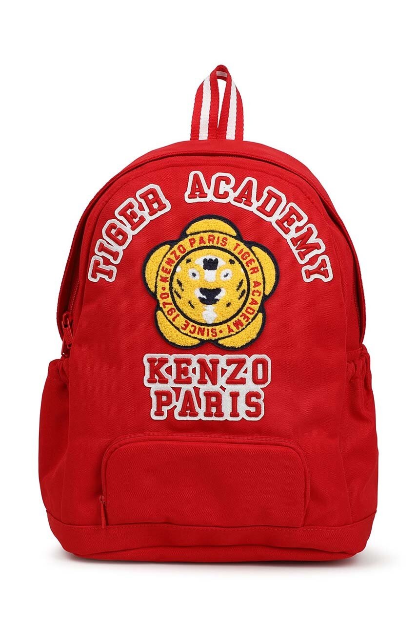 

Детска раница Kenzo Kids в червено малък размер с апликация K60617, Червен