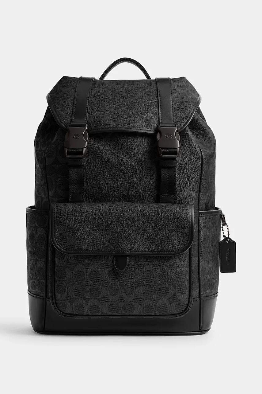 Coach rucsac culoarea negru, mare, cu imprimeu, CU201