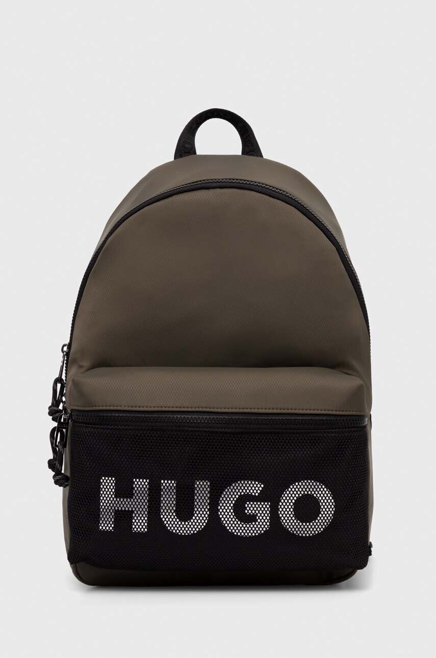 HUGO rucsac barbati, culoarea verde, mare, cu imprimeu, 50523494