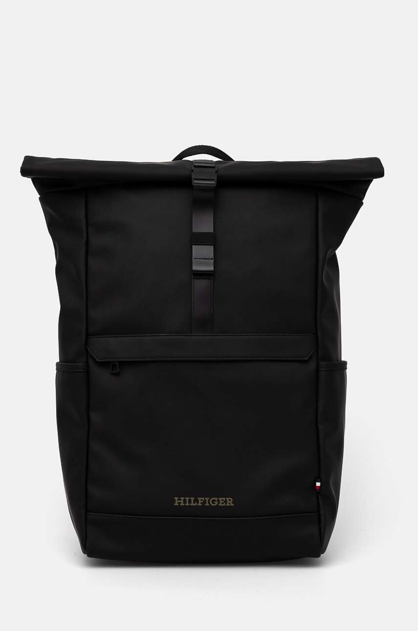 

Раница Tommy Hilfiger в черно голям размер с изчистен дизайн AM0AM12499, Черен