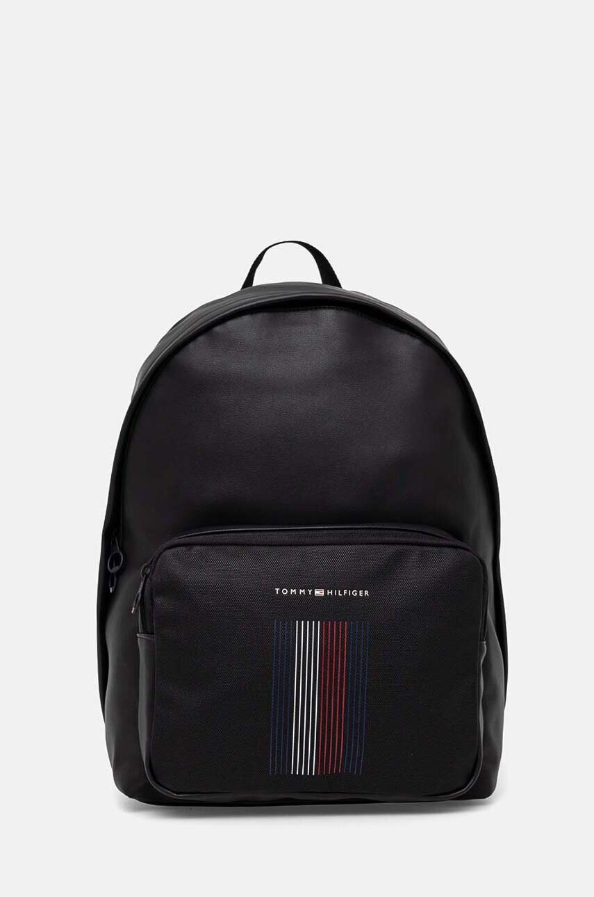 Levně Batoh Tommy Hilfiger pánský, černá barva, velký, hladký, AM0AM12598