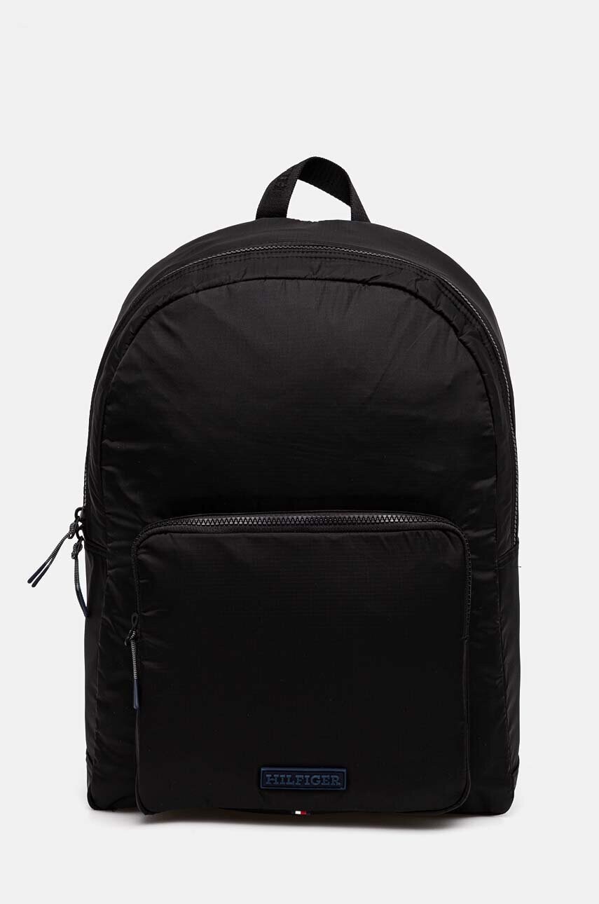 Levně Batoh Tommy Hilfiger pánský, černá barva, velký, hladký, AM0AM12678