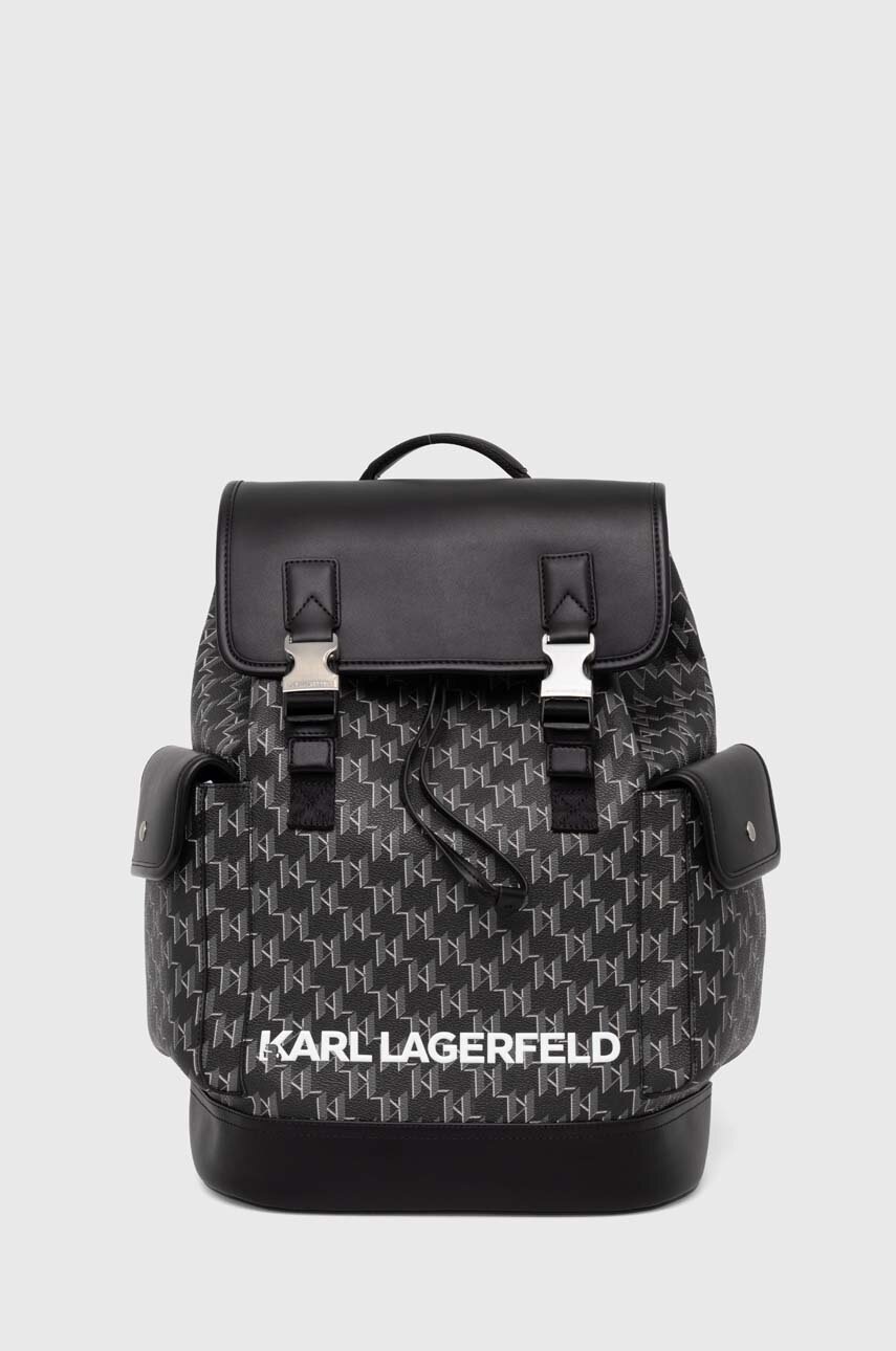 

Раница Karl Lagerfeld в черно голям размер с десен 245M3010, Черен