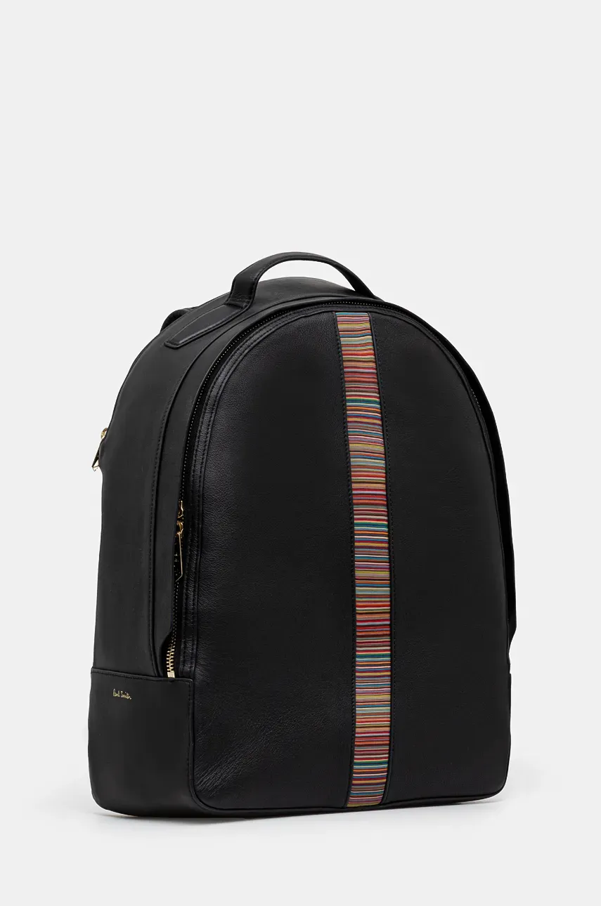 Кожаный рюкзак Paul Smith мужской цвет чёрный большой с аппликацией M1A-6596-BMULTI Кожаный рюкзак Paul Smith мужской цвет чёрный большой с аппликацией M1A-6596-BMULTI