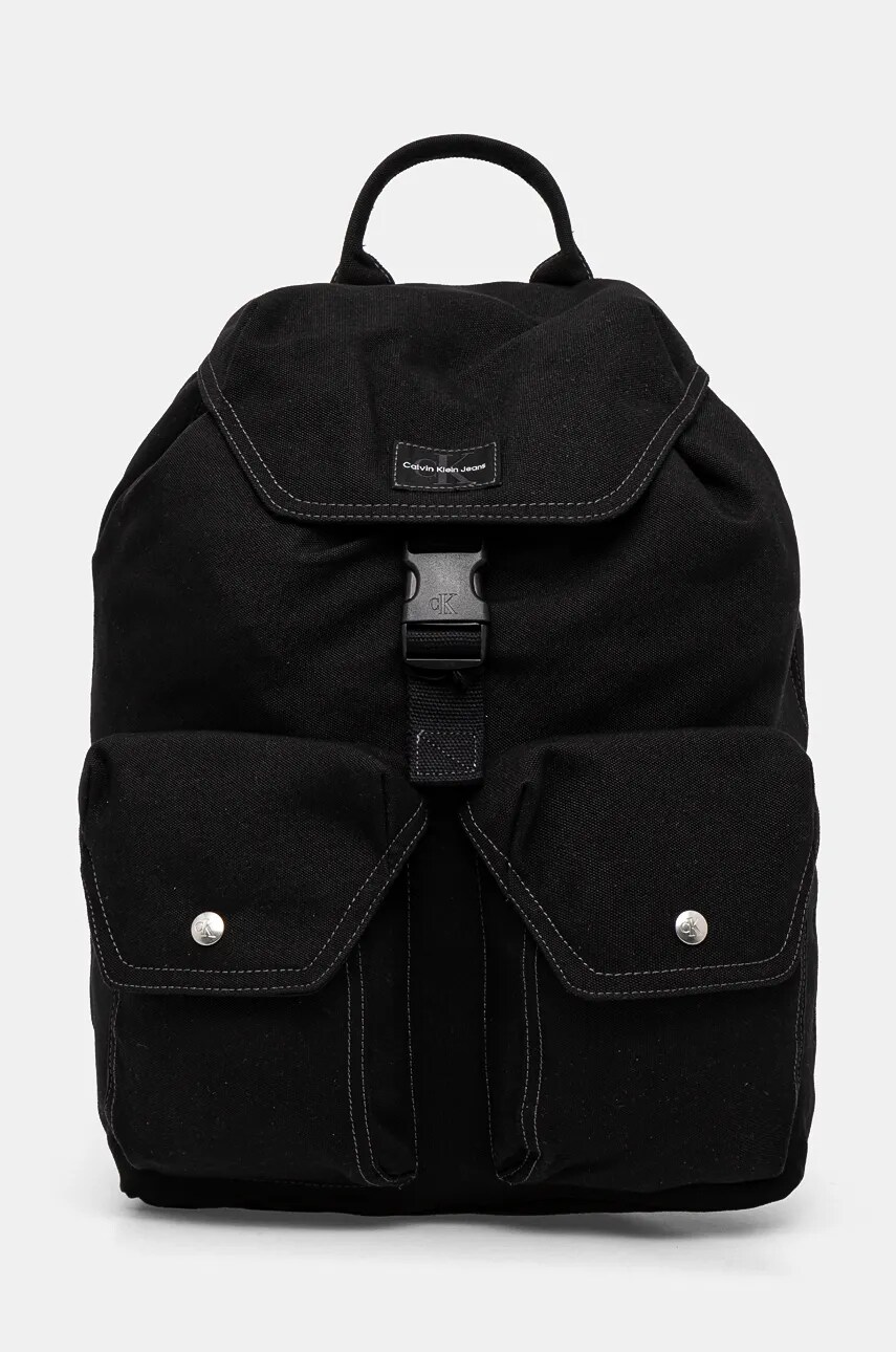 Levně Batoh Calvin Klein Jeans pánský, černá barva, velký, hladký, K50K512576