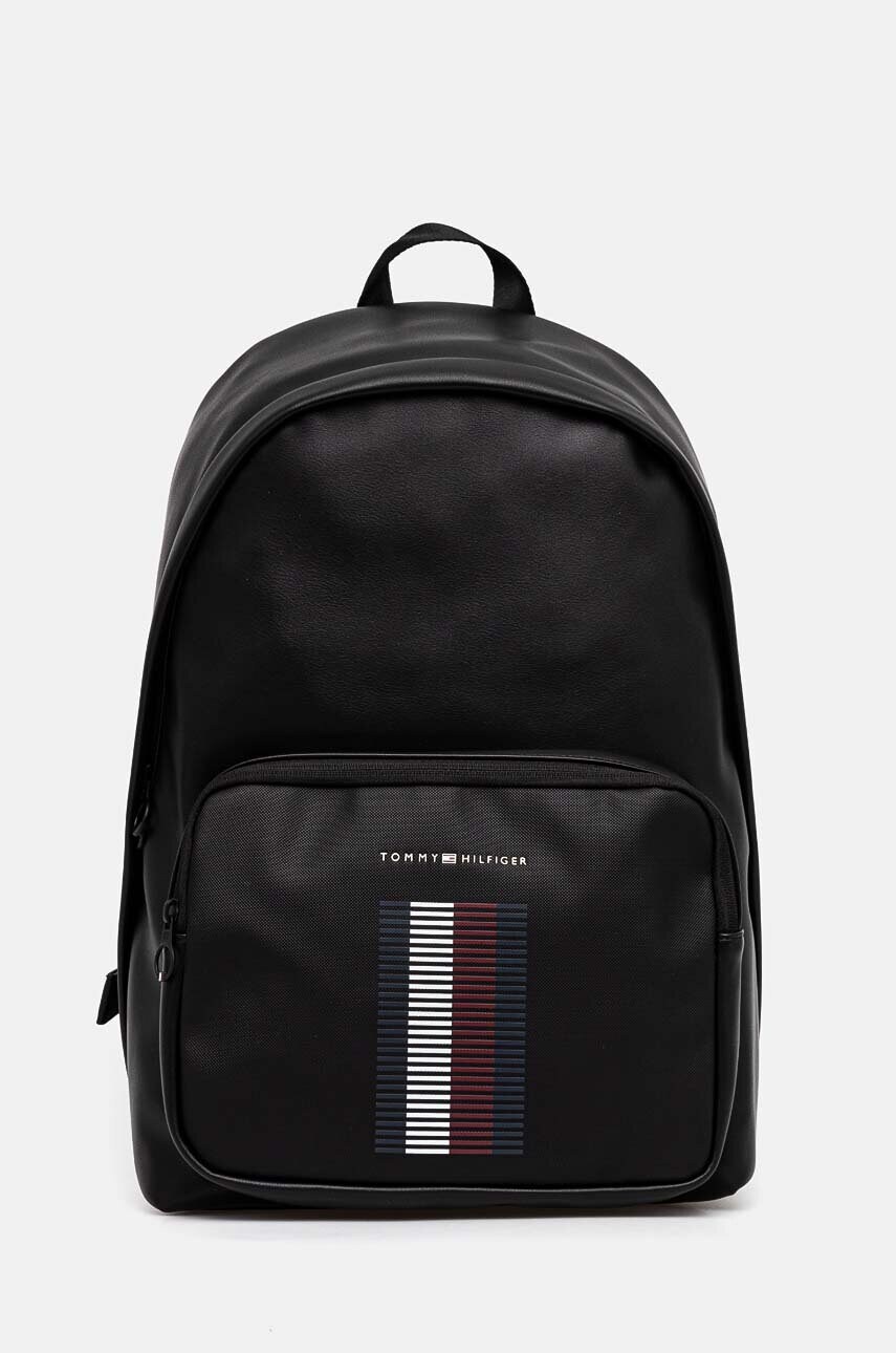 Levně Batoh Tommy Hilfiger pánský, černá barva, velký, s potiskem, AM0AM12973