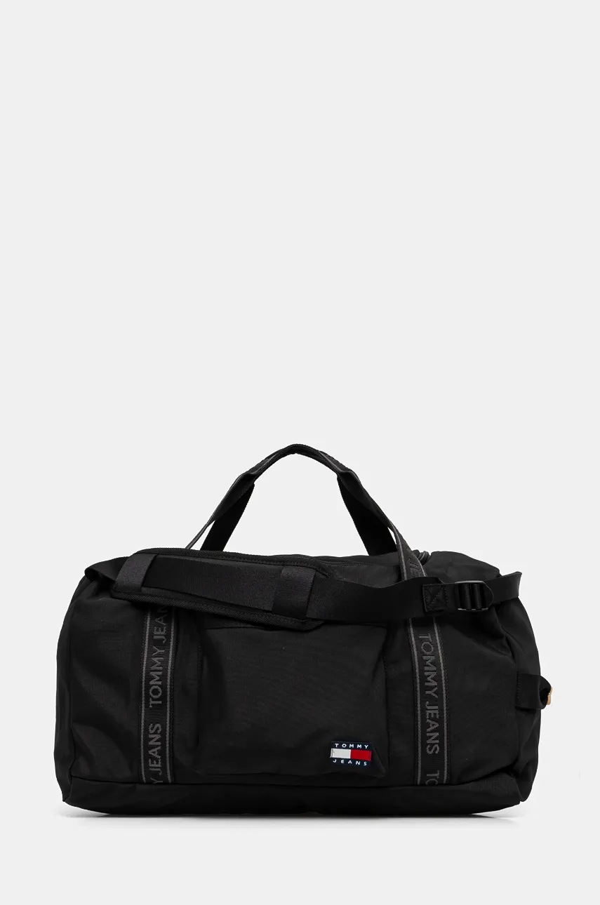 

Раница Tommy Jeans в черно голям размер с апликация AM0AM12411, Черен