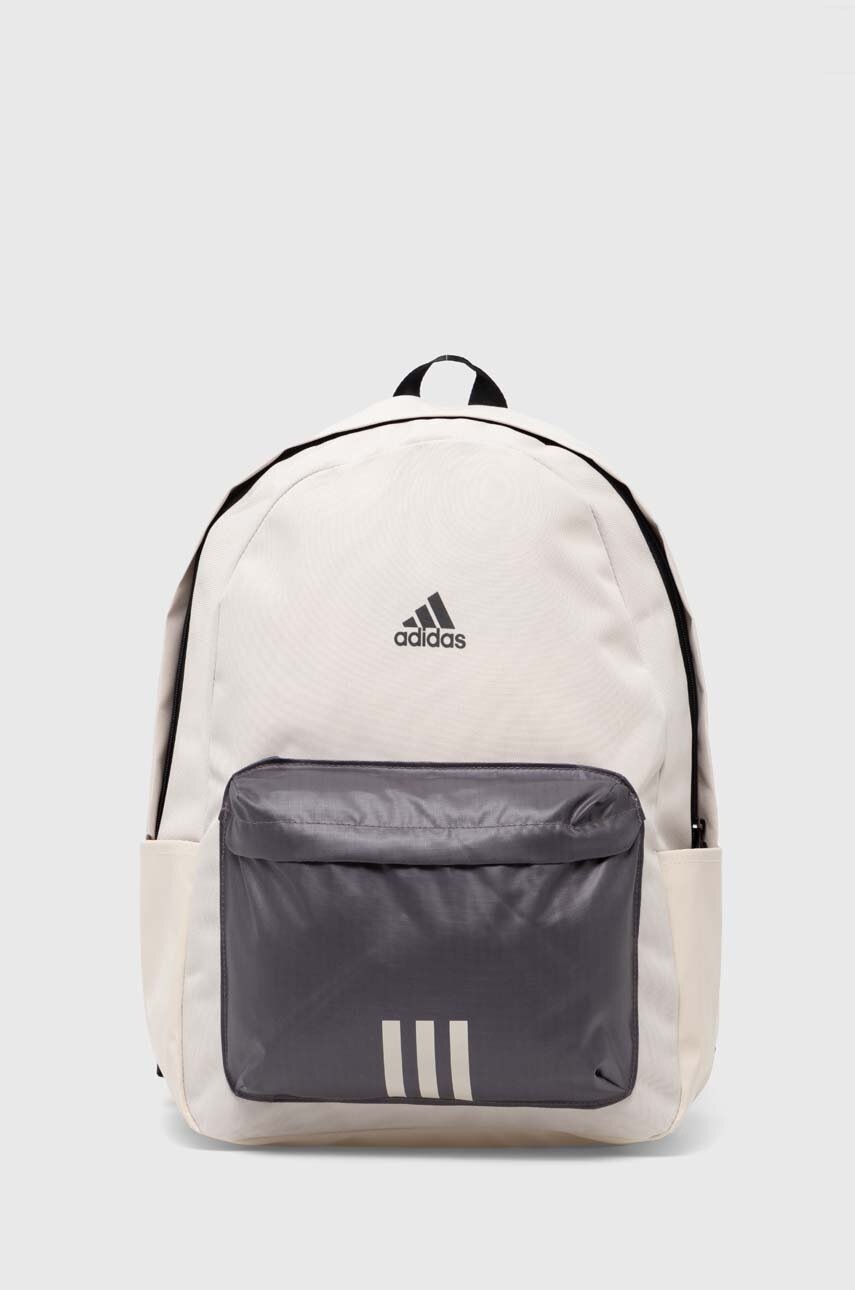 adidas rucsac Essentials culoarea bej, mare, cu imprimeu, IZ1910