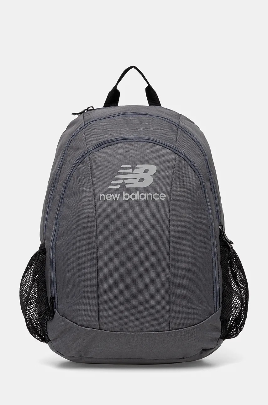 New Balance rucsac culoarea gri, mare, neted, LAB23181GT New Balance rucsac culoarea gri, mare, neted, LAB23181GT